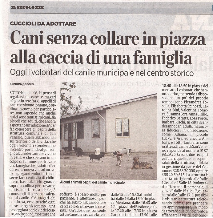 Articolo uscito sul quotidiano Il Secolo XIX dedicato alla prima edizione de 